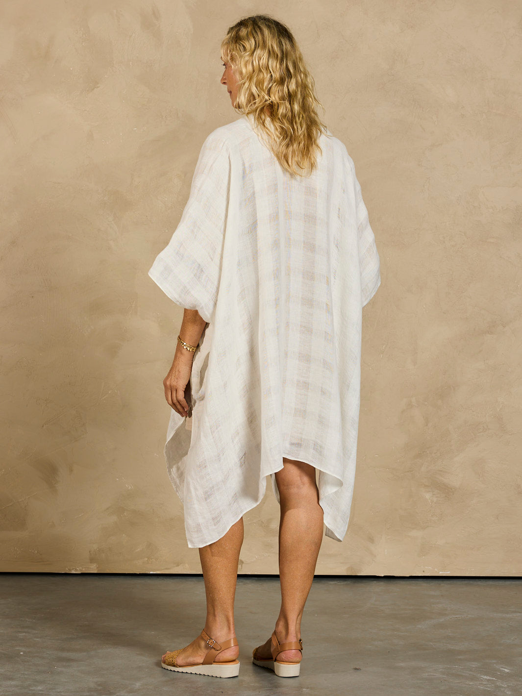 Barbados Linen Kimono Coconut