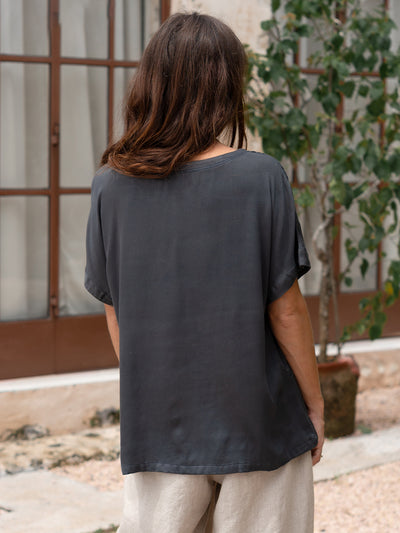 Corfu Bamboo Top Charcoal