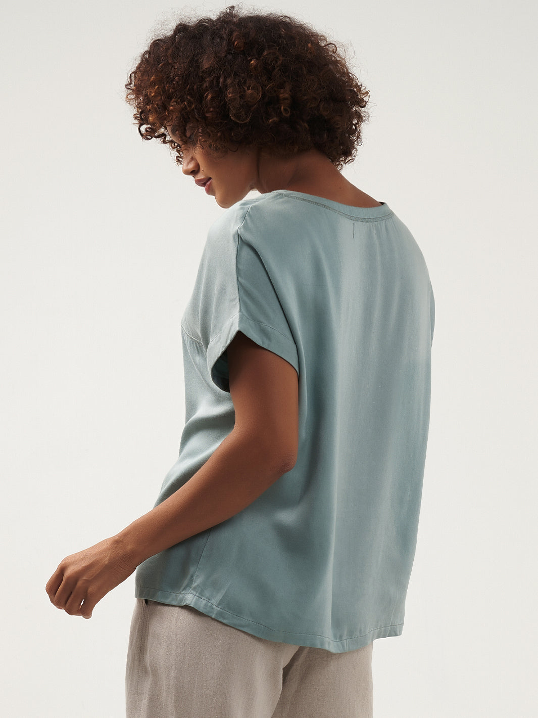 Corfu Bamboo Top Steel Blue
