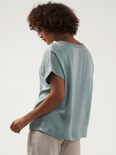 Corfu Bamboo Top Steel Blue