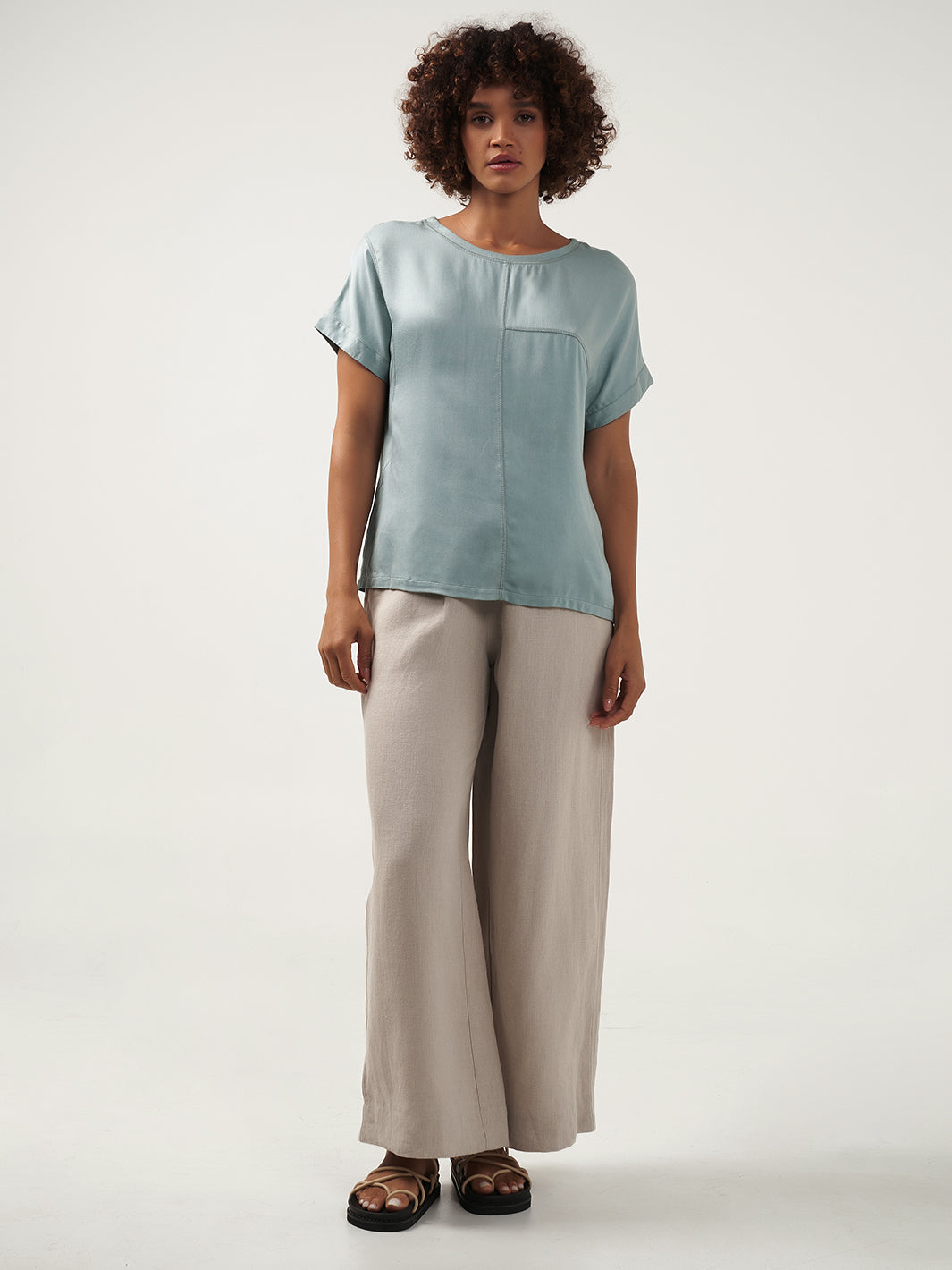 Corfu Bamboo Top Steel Blue