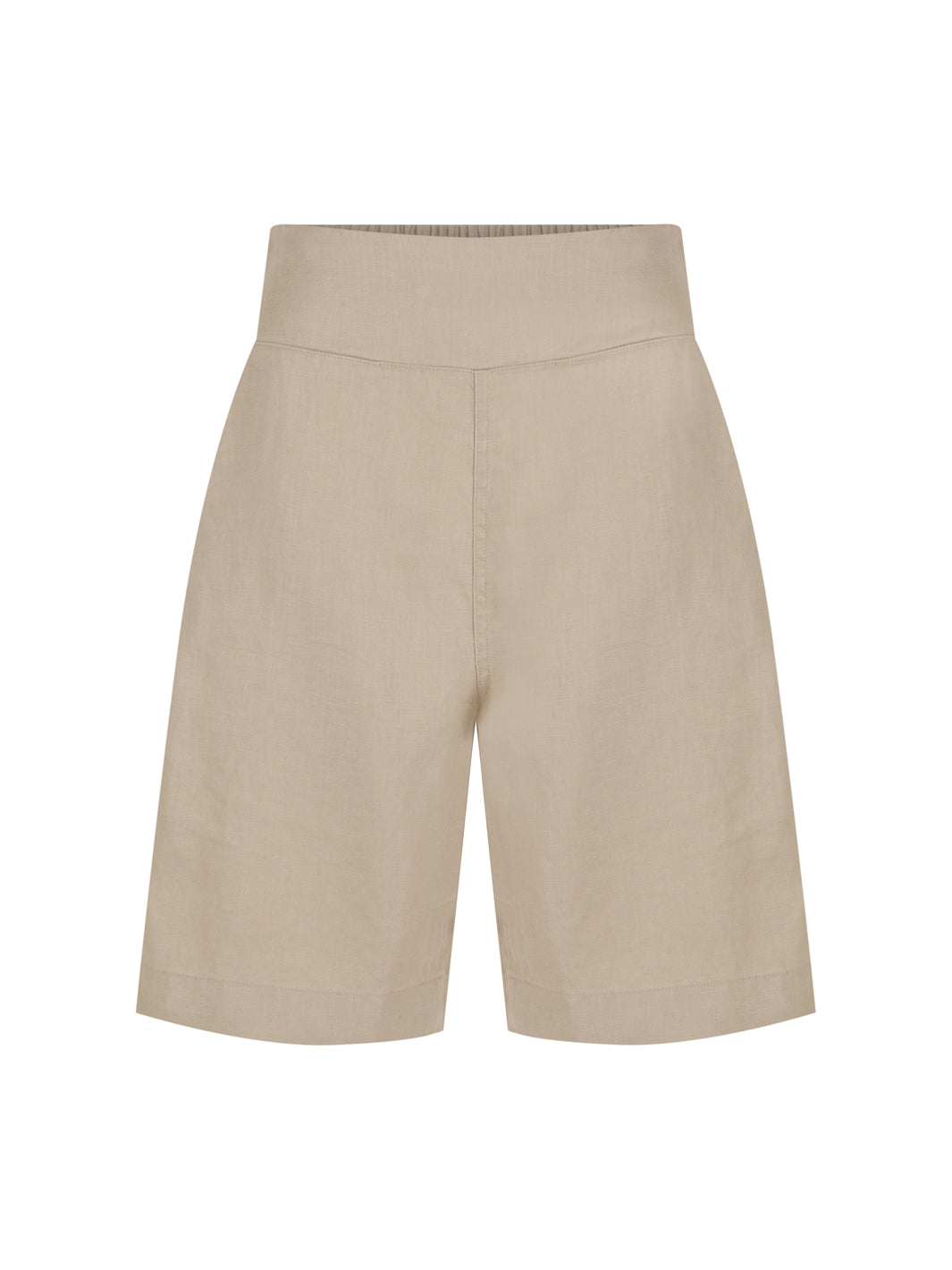 Beige shorts on a white background