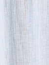 Close-up of textured fabric with horizontal stripes in light blue and gray.