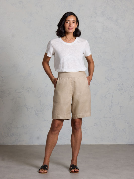 Cove Bermuda French Linen Shorts Tuffet