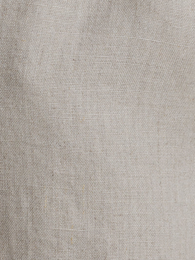 Image features fabric swatches of Dahlia Linen Shorts in Flax