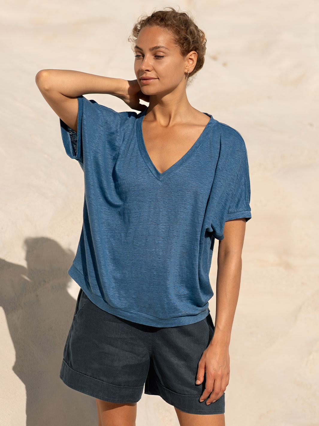 Iris Jersey TShirt Aegean Blue