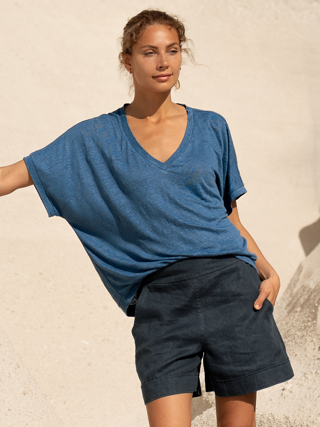 Iris Jersey TShirt Aegean Blue