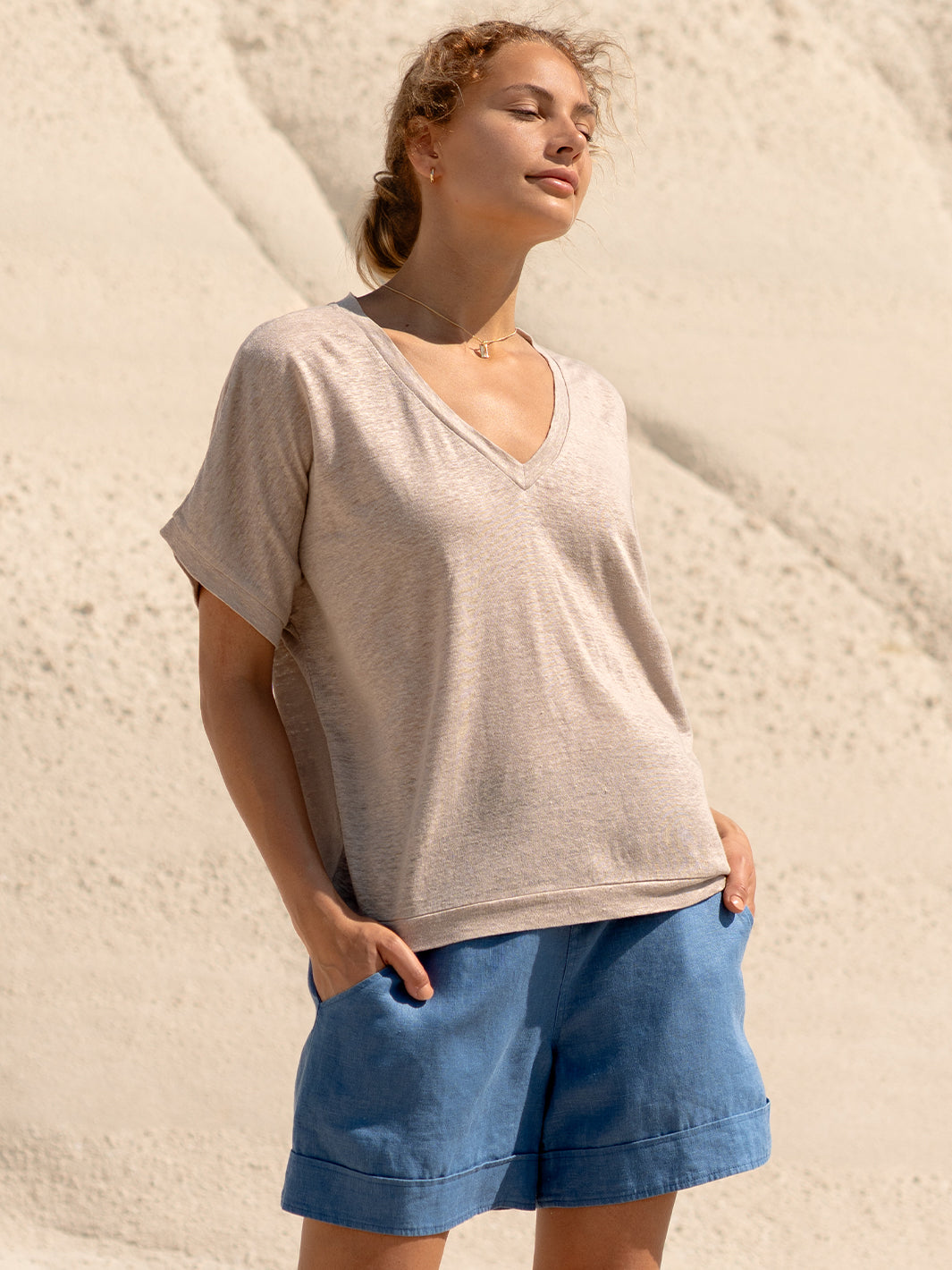 Iris Jersey TShirt Rustic Taupe