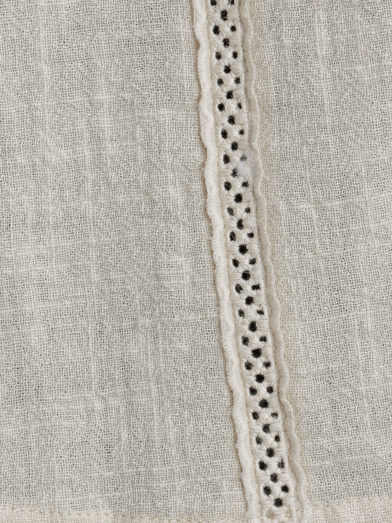 Image features fabric swatch of Jasmine Cotton Blouse in Stone