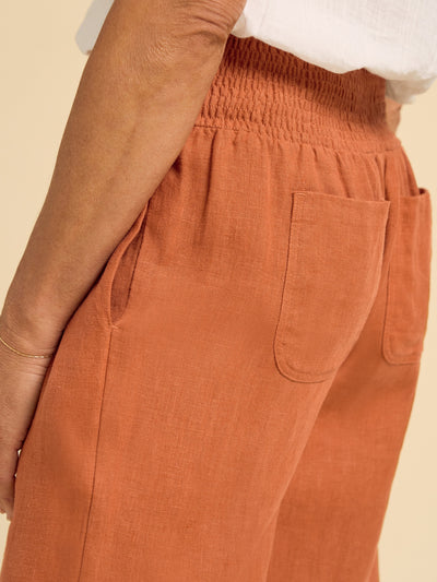 Latina Linen Pants Rust