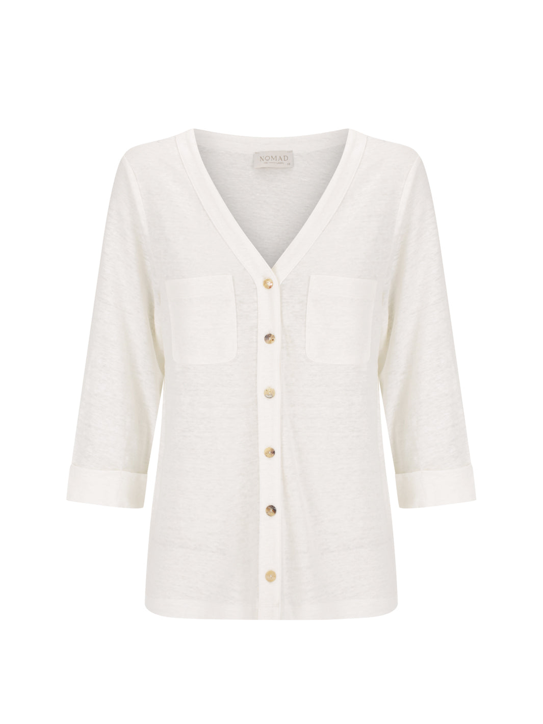 Marlee Linen Jersey Top Coconut