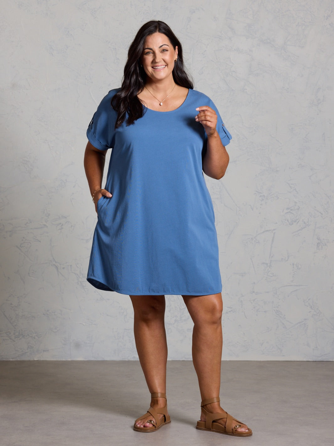 Mariner Cotton Dress Aegean Blue