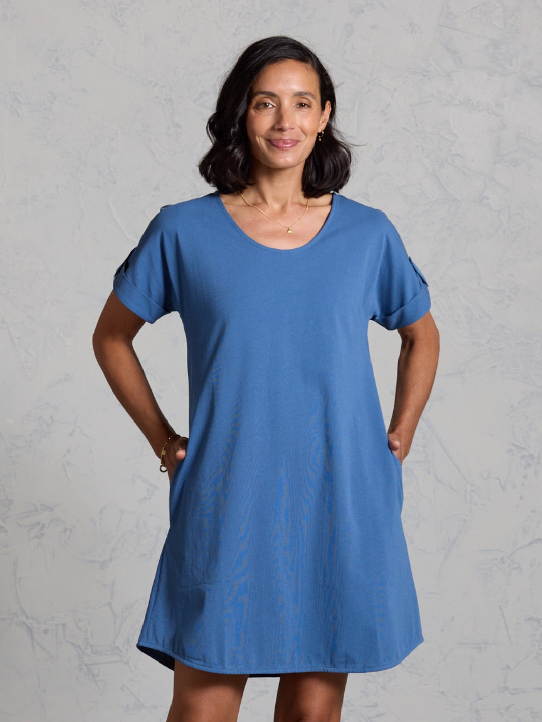 Mariner Cotton Dress Aegean Blue