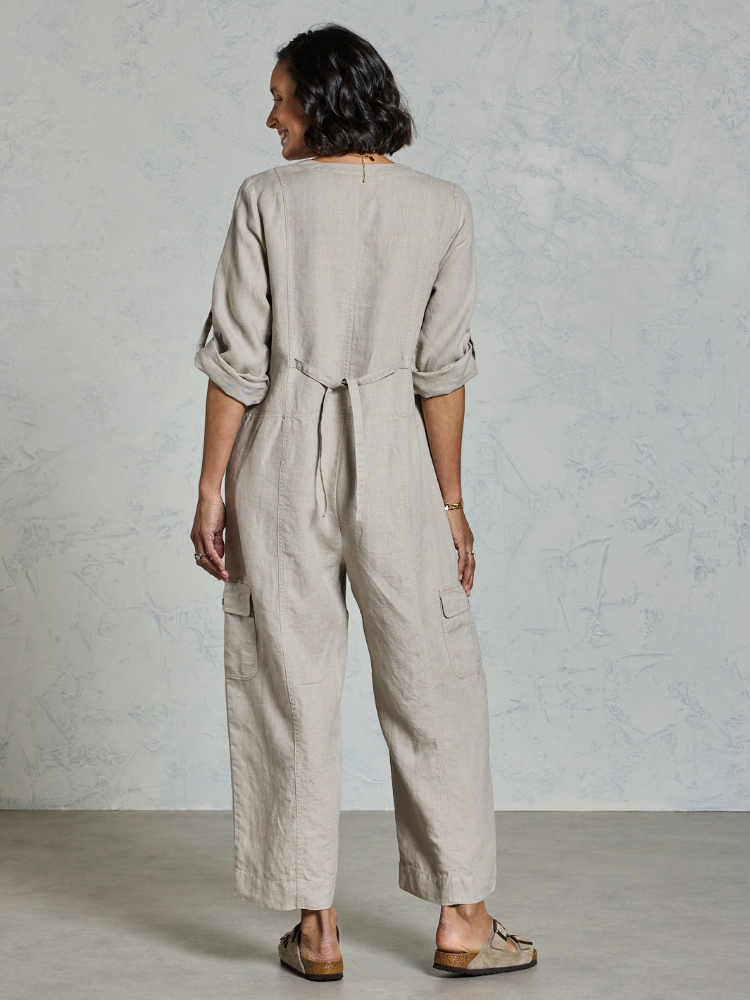 Mara Linen Jumpsuit Flax