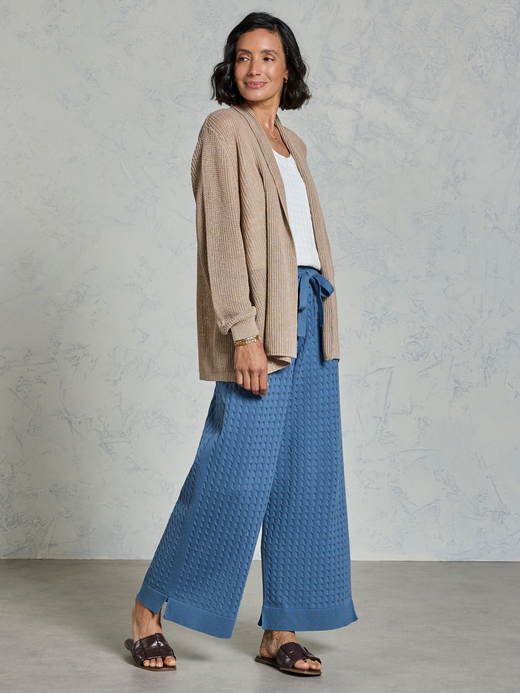 Tathra Organic Linen Knit Cardigan Tuffet