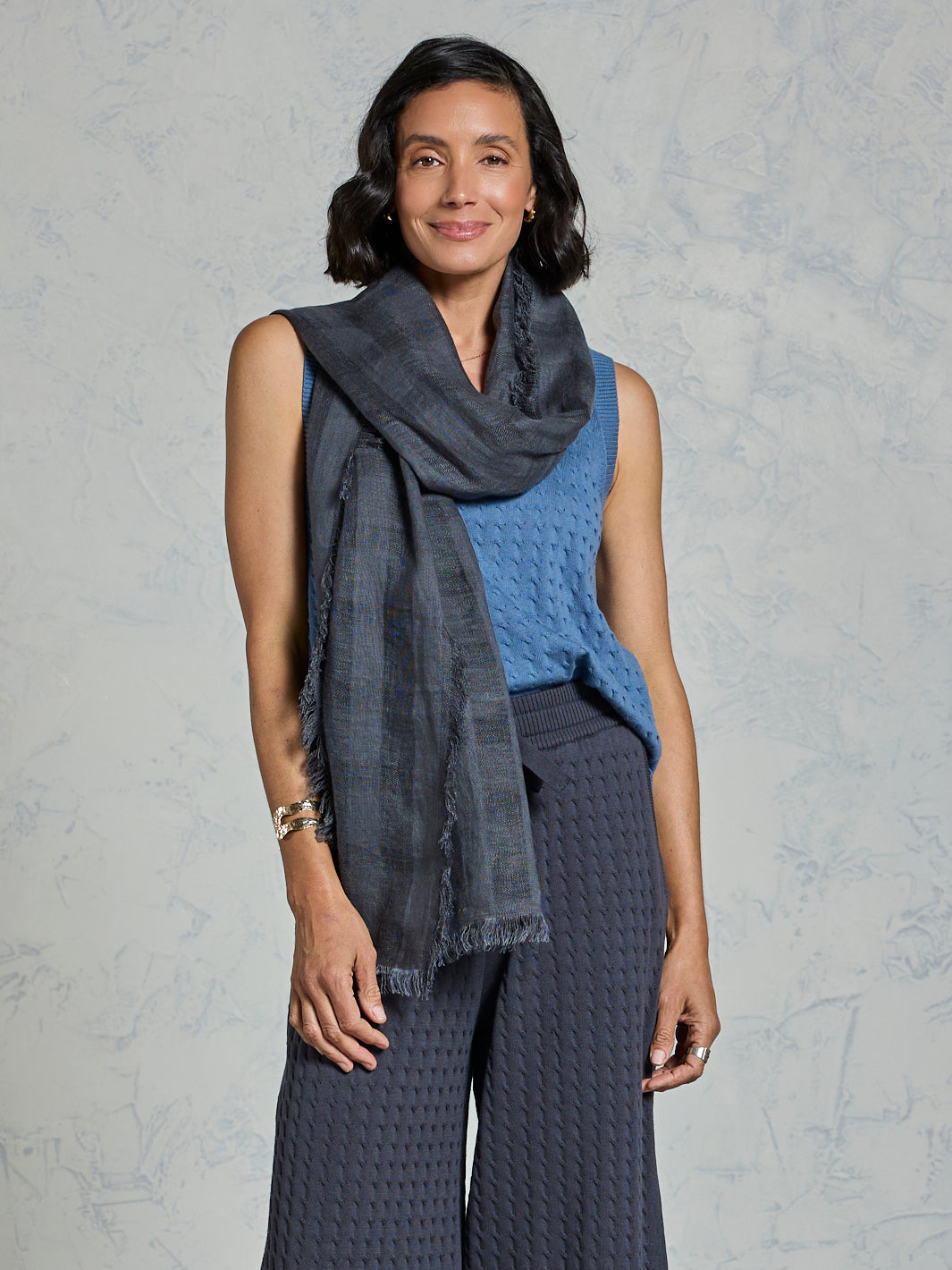 Kiama Linen Scarf Charcoal