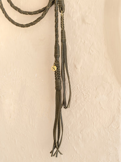 Image features Sierra Leather Belt in Pistachio