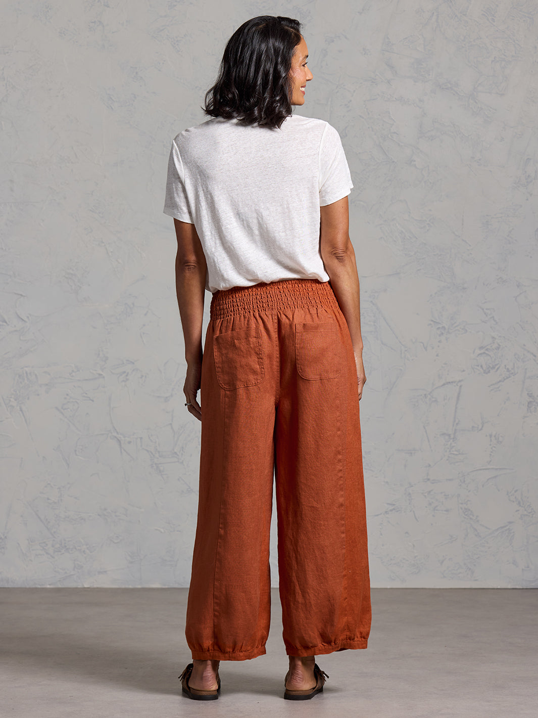Sadhu French Linen Pants Rust