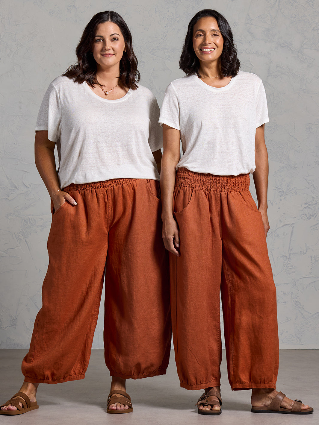 Sadhu French Linen Pants Rust