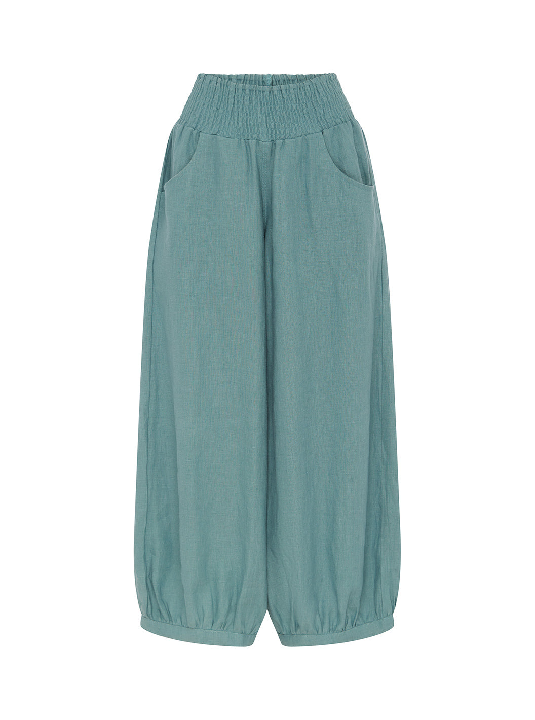 Blue pants on a white background.