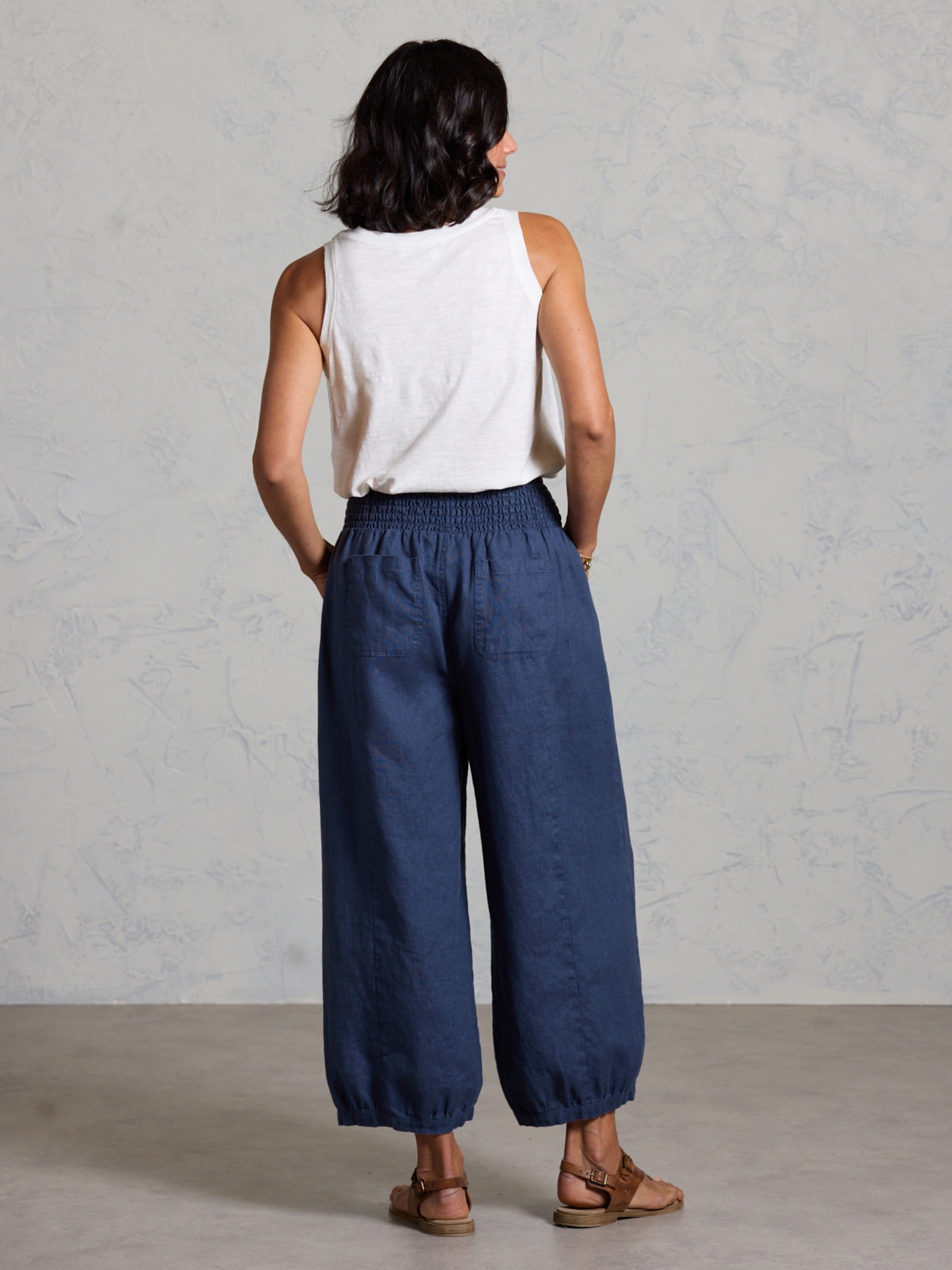 Sadhu French Linen Pants Navy