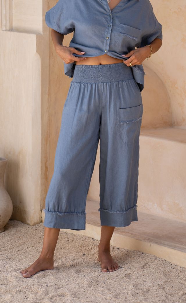 Soneva French Linen Pants Azure