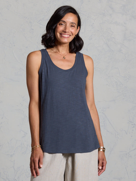 Yarra Cotton Tank Top Charcoal