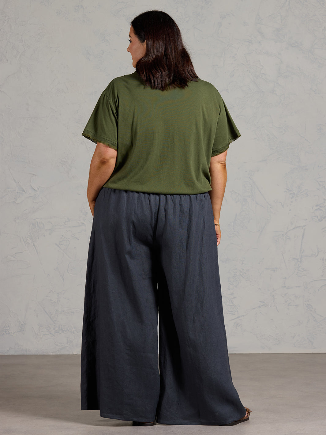 Vivre French Linen and Cotton Blouse Olive