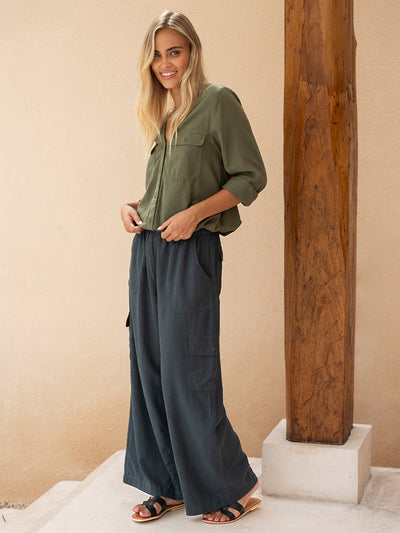 Yves Cargo Top Olive