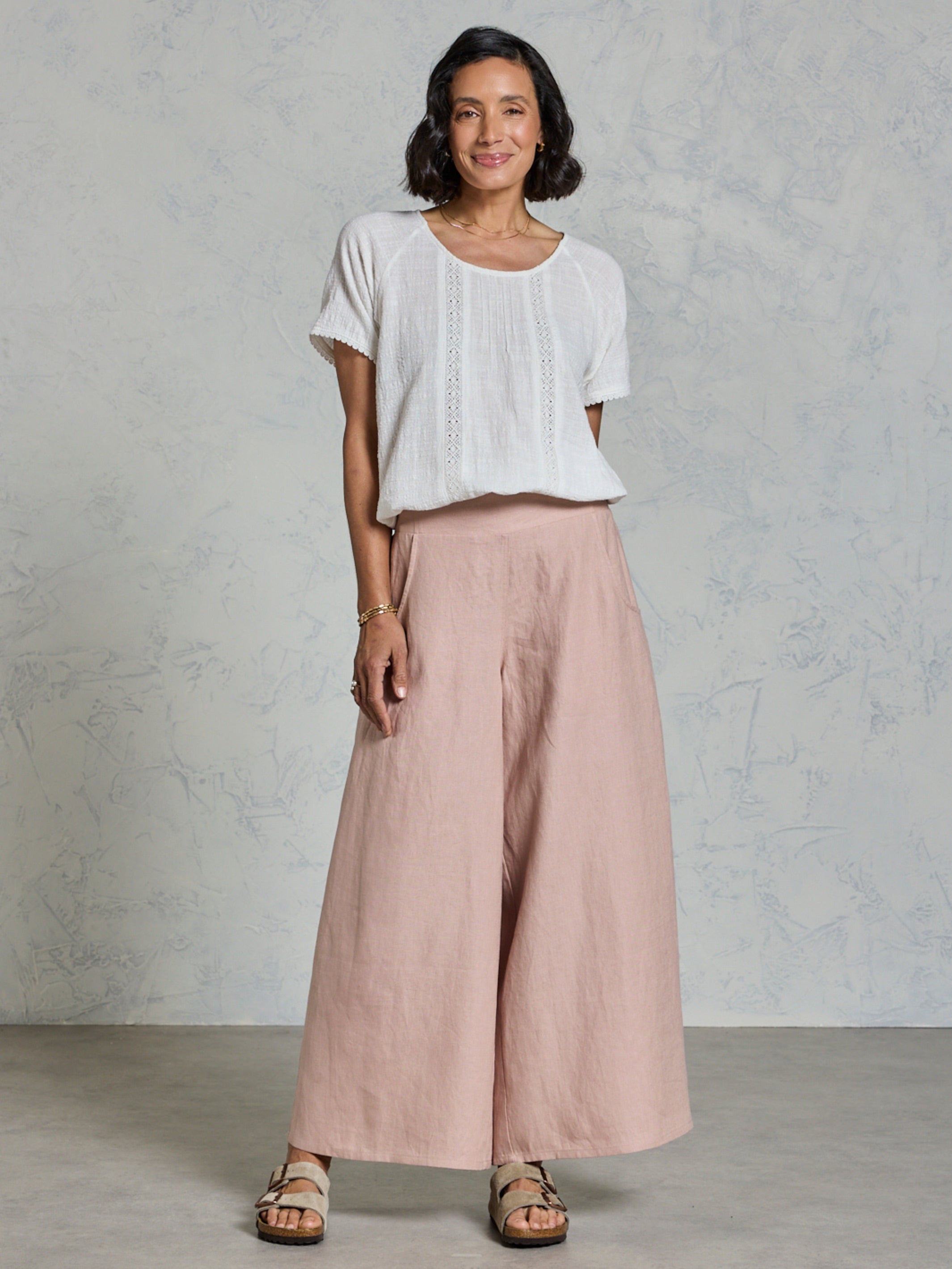 Portillo Linen Pants Tea Rose | Linen Portillo Pants – Nomad the Label